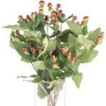 Buque de himperico vermelho com 8hastes de 60cm - hipericum